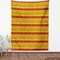 Ambesonne African Fabric by The Yard, Dancing Abstract Wall Paint Indigenous Culture, Decorative Fabric for Upholstery and Home Accents, 2 Yards, Orange Yellow